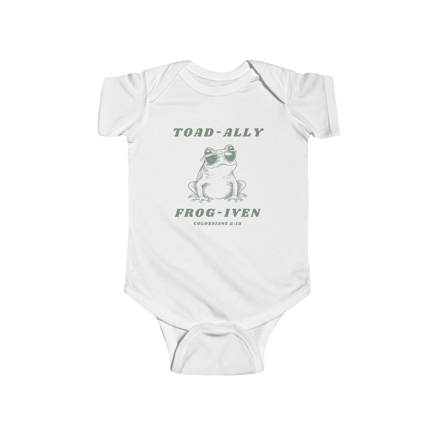 Toad-Ally Frog-iven Infant Onesie