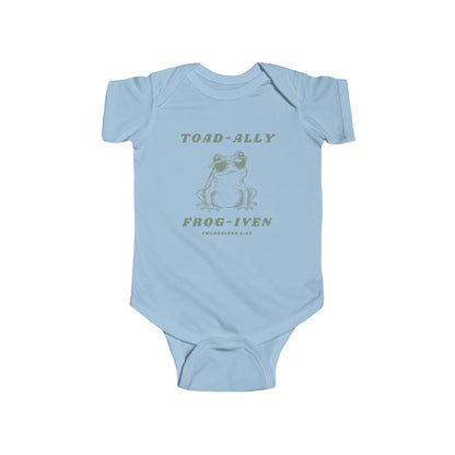 Toad-Ally Frog-iven Infant Onesie