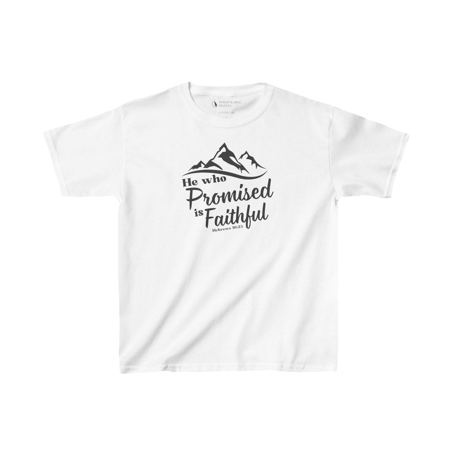 He Who Promised is Faithful Kids Shirt