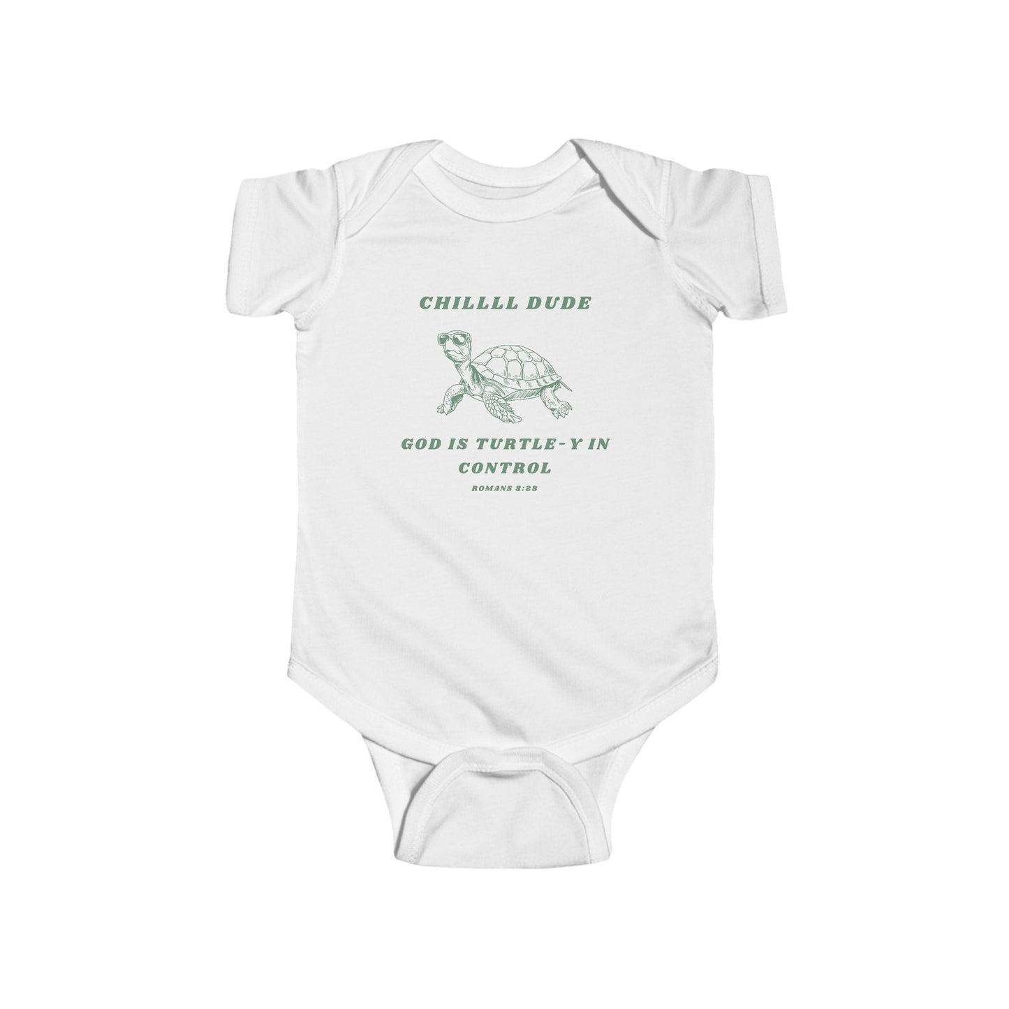 God is Turtle-y in Control Infant Onesie