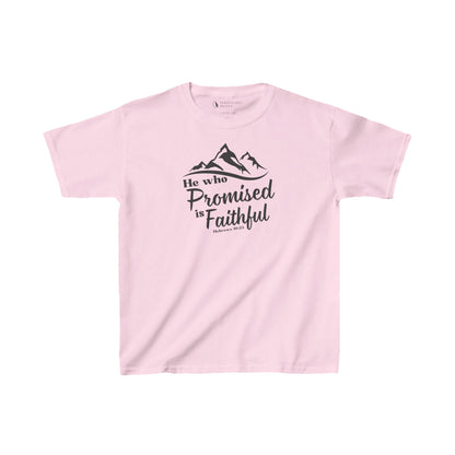 He Who Promised is Faithful Kids Shirt