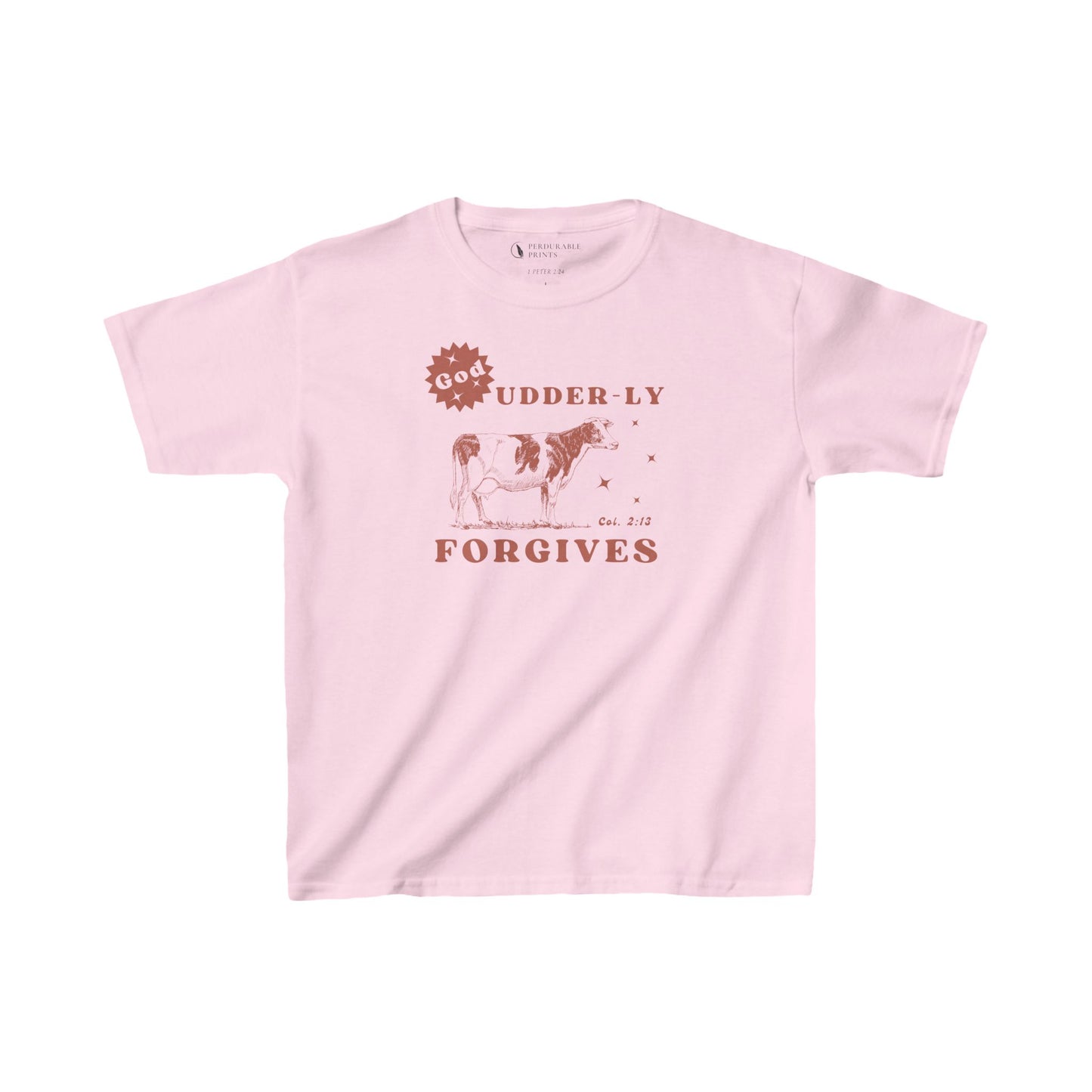 God Udder-ly Forgives Kids Shirt