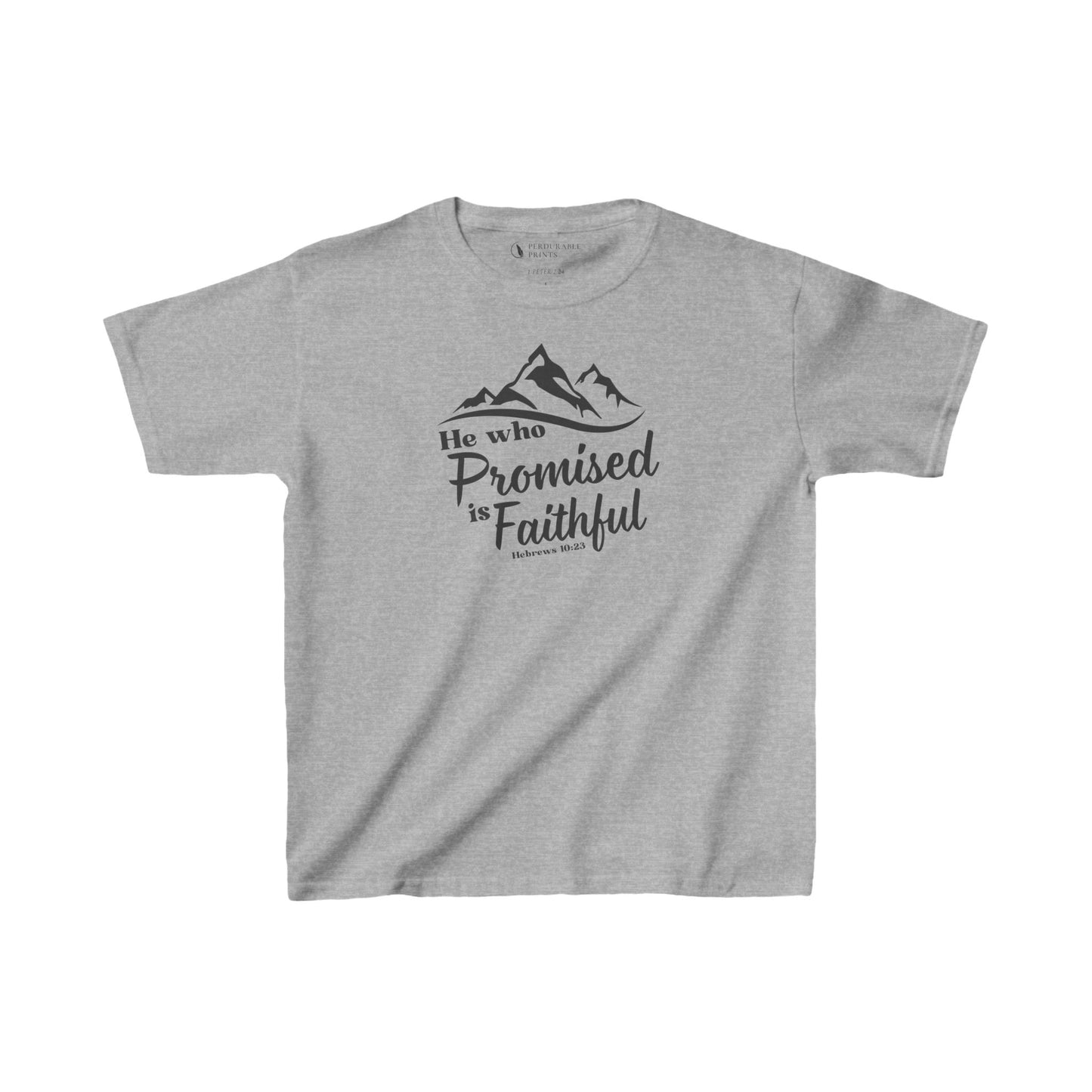 He Who Promised is Faithful Kids Shirt