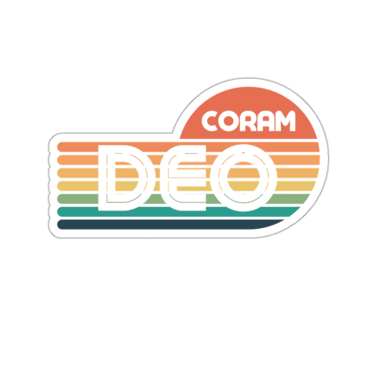 Retro Coram Deo Sticker