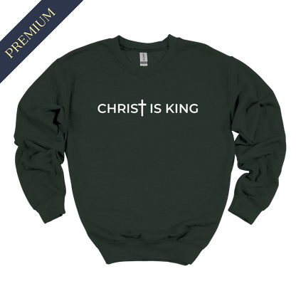 Premium Christ is King with Cross Christian Sweatshirt